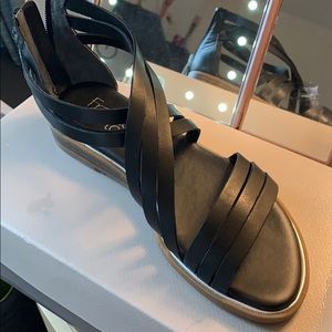 Franco sarto black sandals size 5